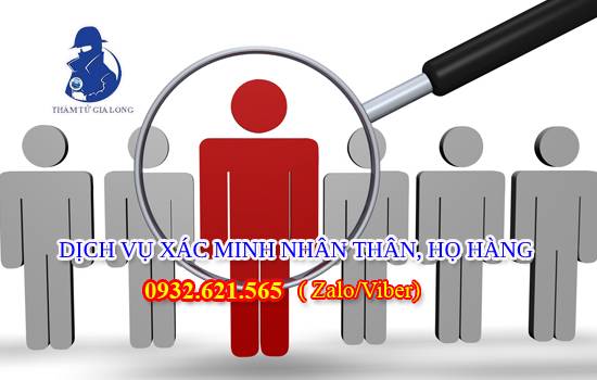 DỊCH VỤ XÁC MINH NHÂN THÂN, ĐIỀU TRA LAI LỊCH Ở HUẾ 